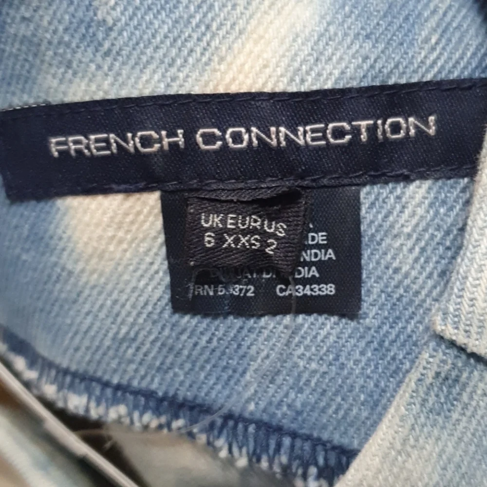 French Connection Indigo Marble Denim Cotton Dress - Picture 2 of 7